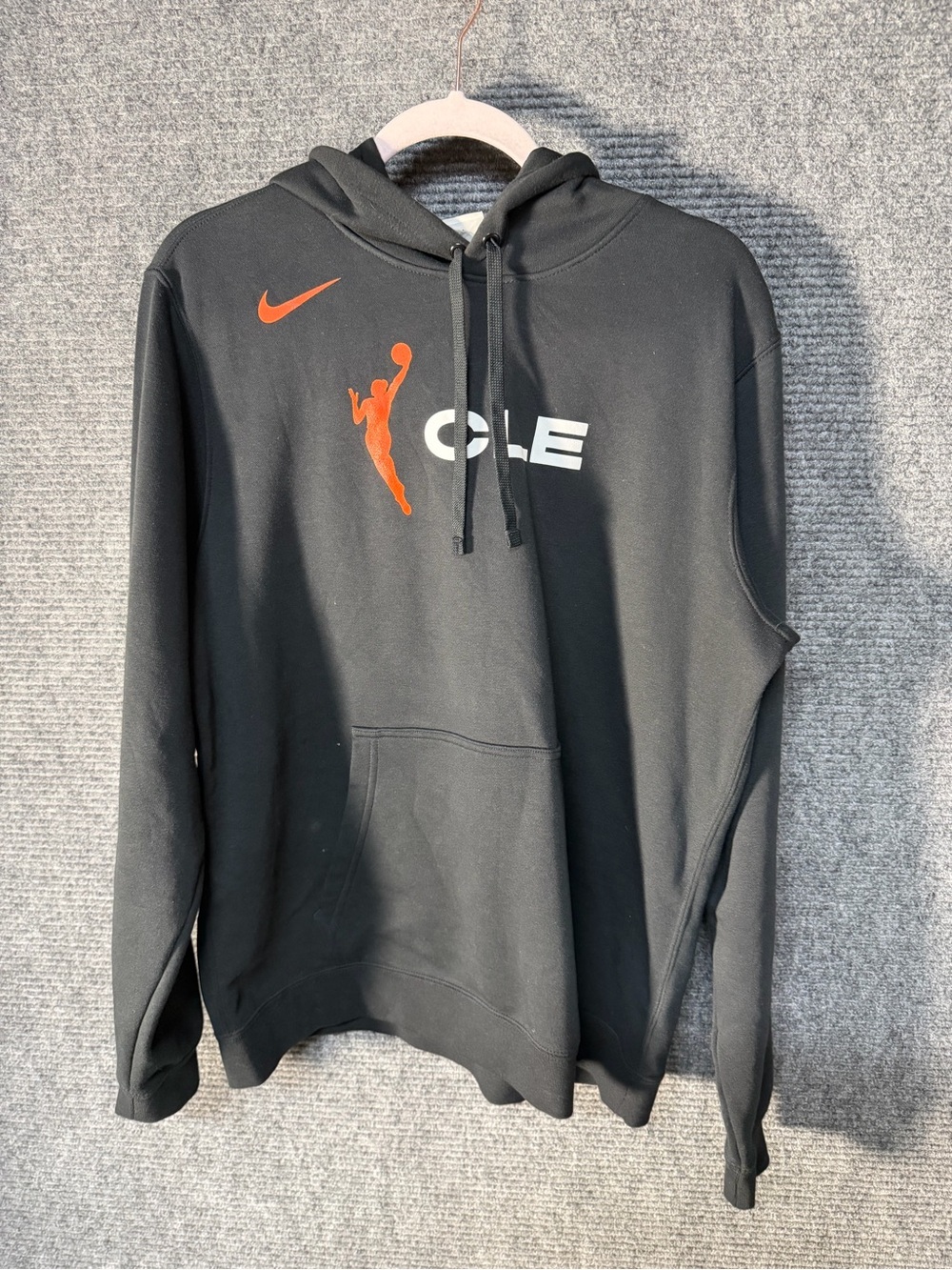 Nike Black Hoodie with Orange CLE and Swoosh